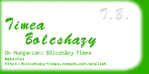 timea bolcshazy business card