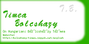 timea bolcshazy business card